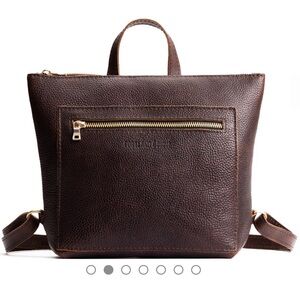Portland Leather Goods Mini Tote backpack Cold brew